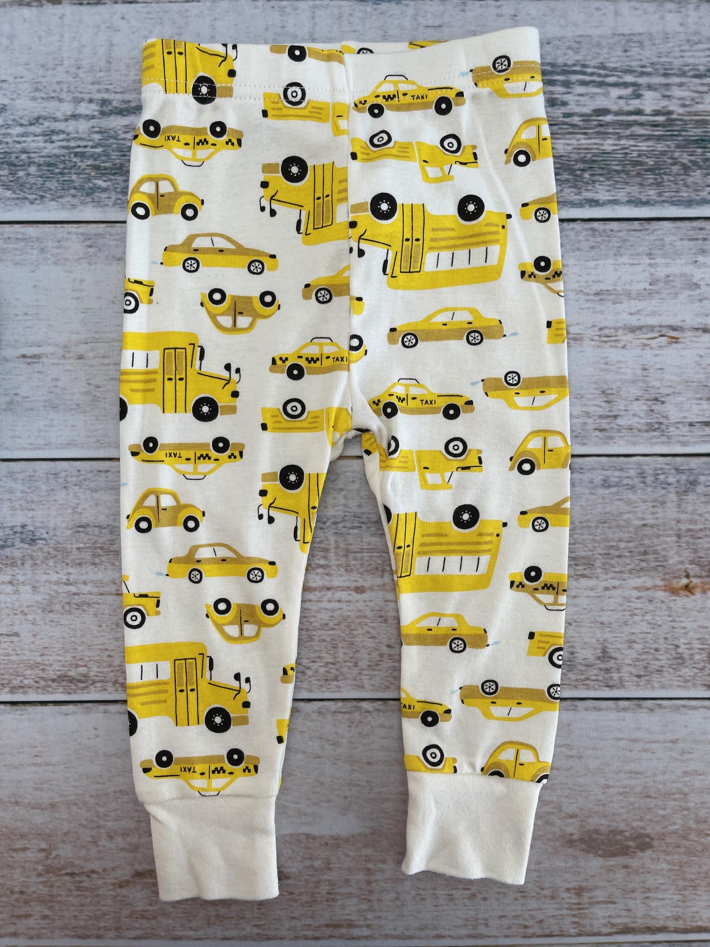 Oliver & Rain Unisex White | Yellow Pajamas Size: 12-18 months White | Yellow