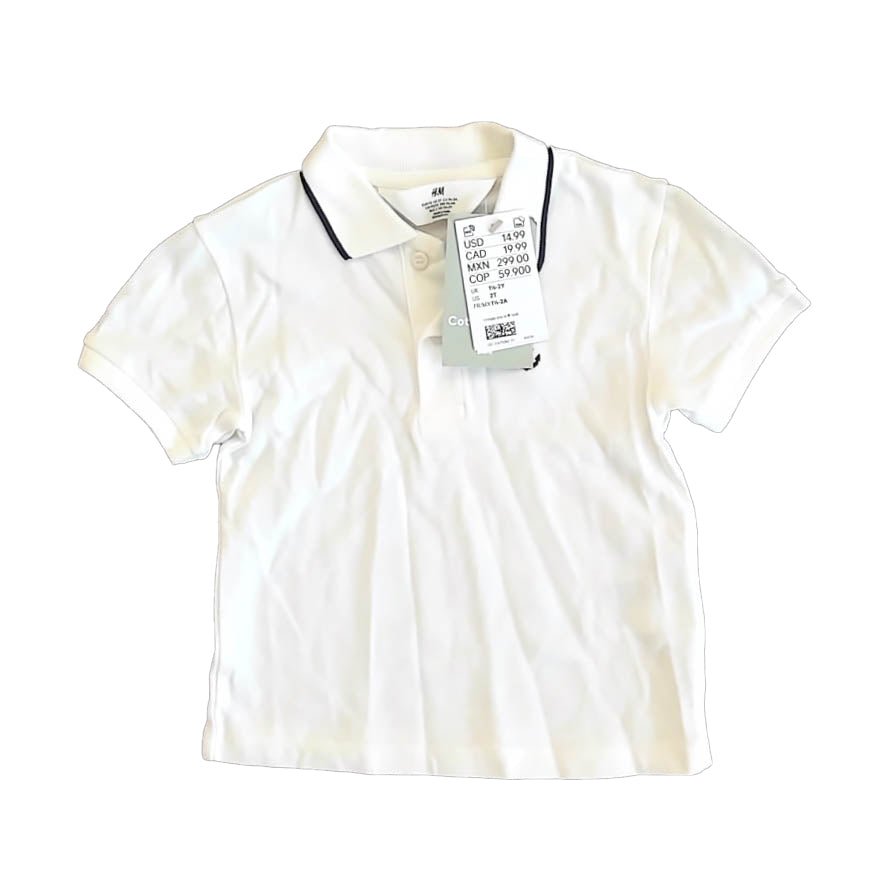 H&M Boys White Polo Shirt Size: 18-24 Months White