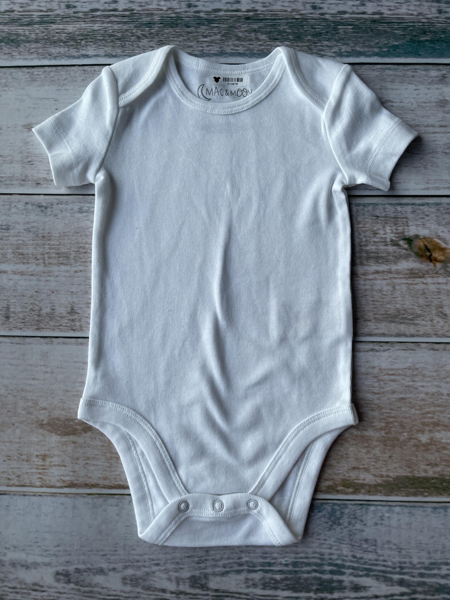 Mac & Moon Girls White Onesie Size: 9 months White