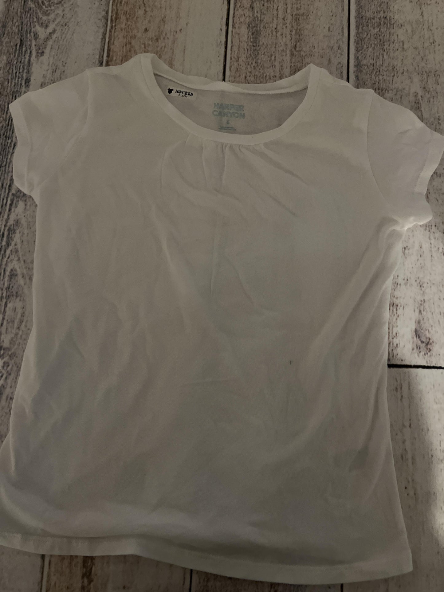 Harper Canyon Girls White T-Shirt Size: 6 White