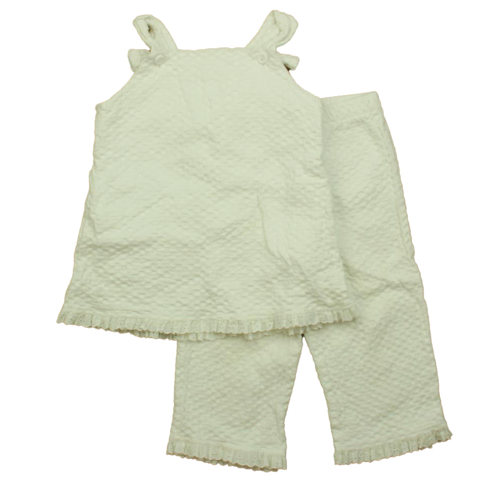 Chabre Girls White Apparel Sets Size: 5T