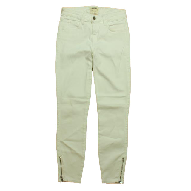 L'Agence Girls White Jeggings Size: Junior 24 White