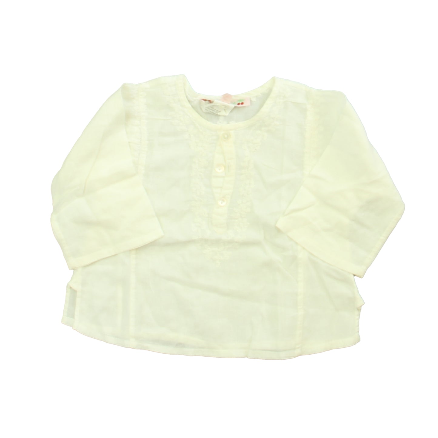 Bonpoint Girls White Blouse Size: 6 Months White