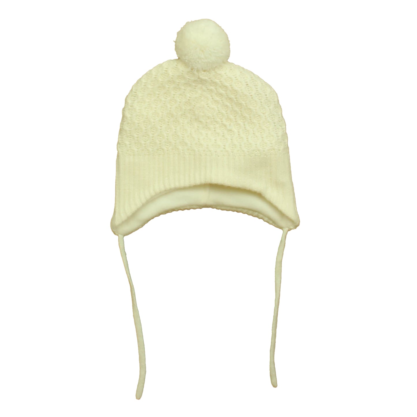 H&M Girls White Winter Hat Size: 3-6 Months White