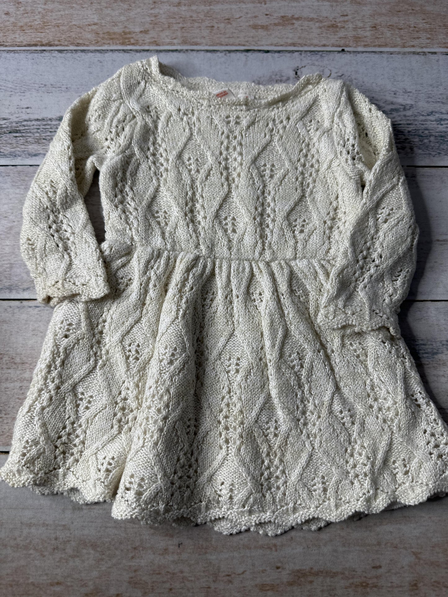 Cat & Jack Girls White Dress Size: 12 months White