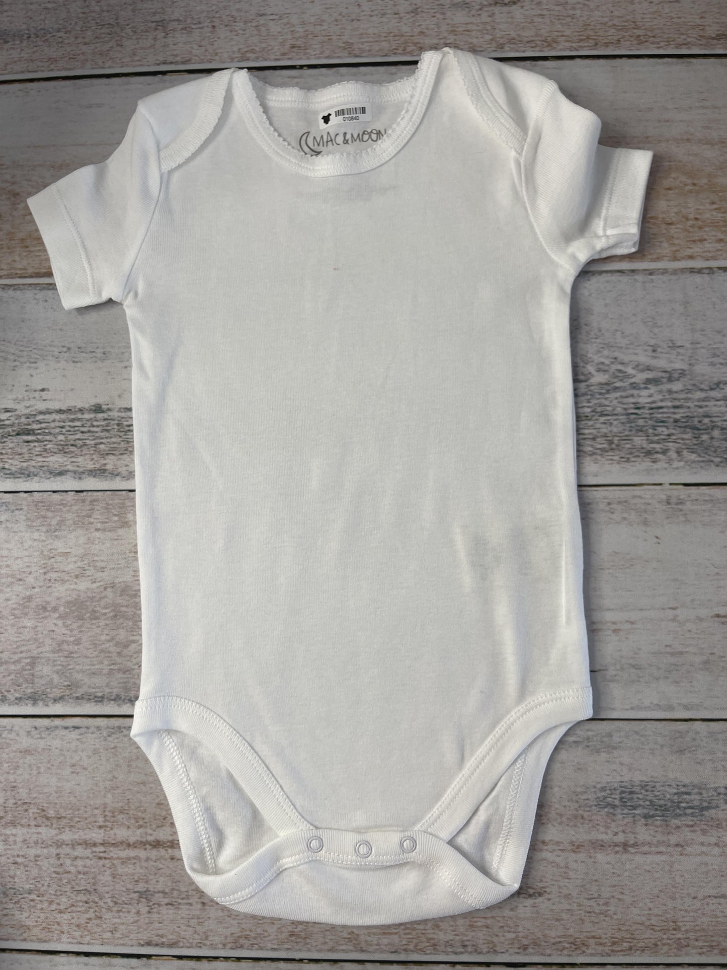 Mac and Moon Girls White Onesie Size: 18 months White