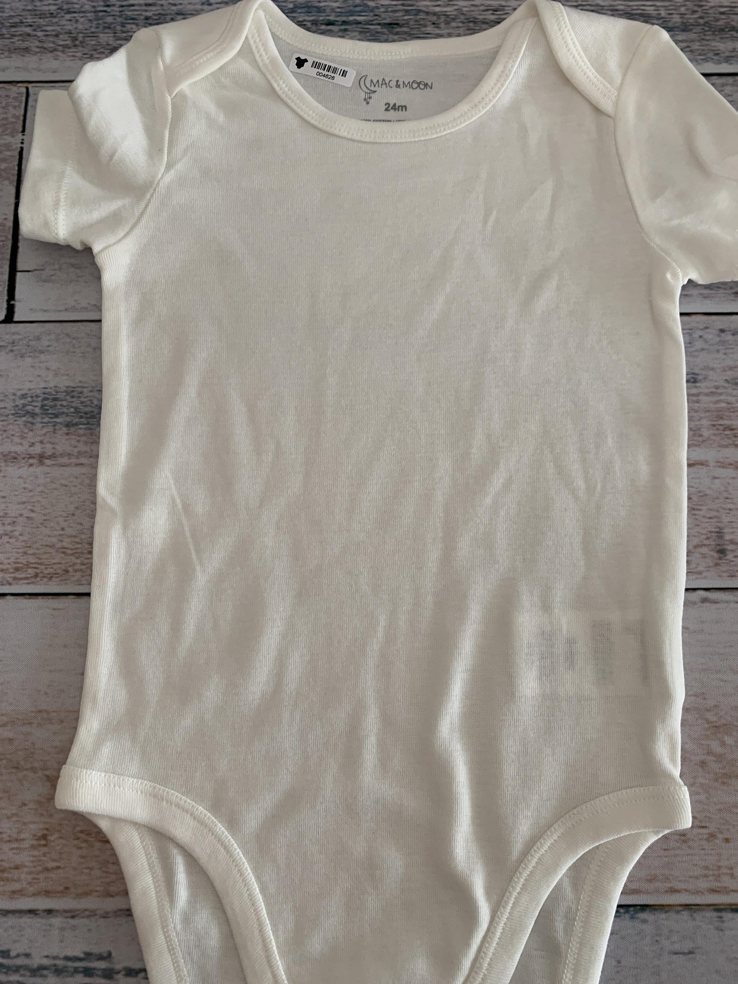 Mac & Moon Girls White Onesie Size: 24 months White