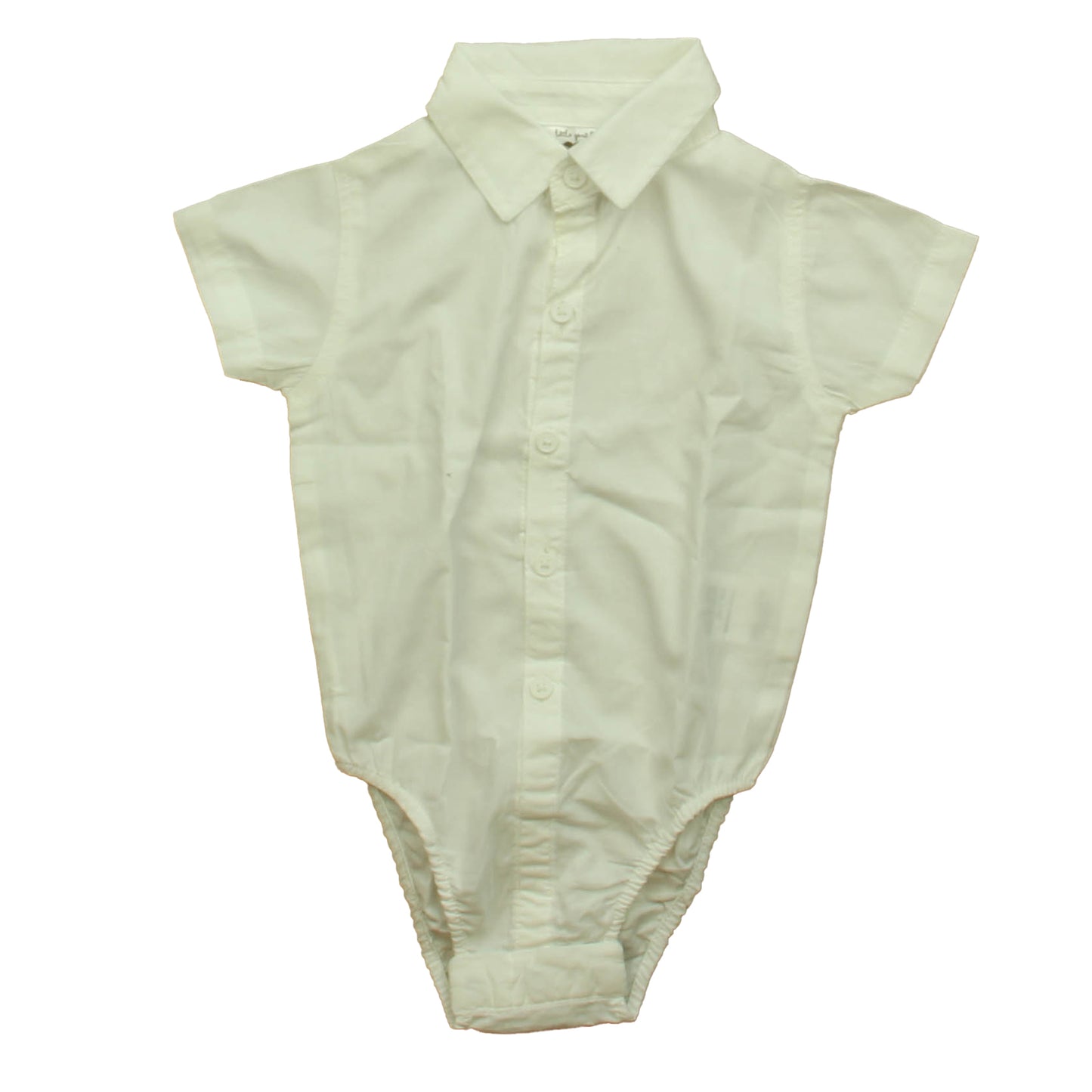 Little Gent Boys White Button Down Long Sleeve Size: 3-6 Months White