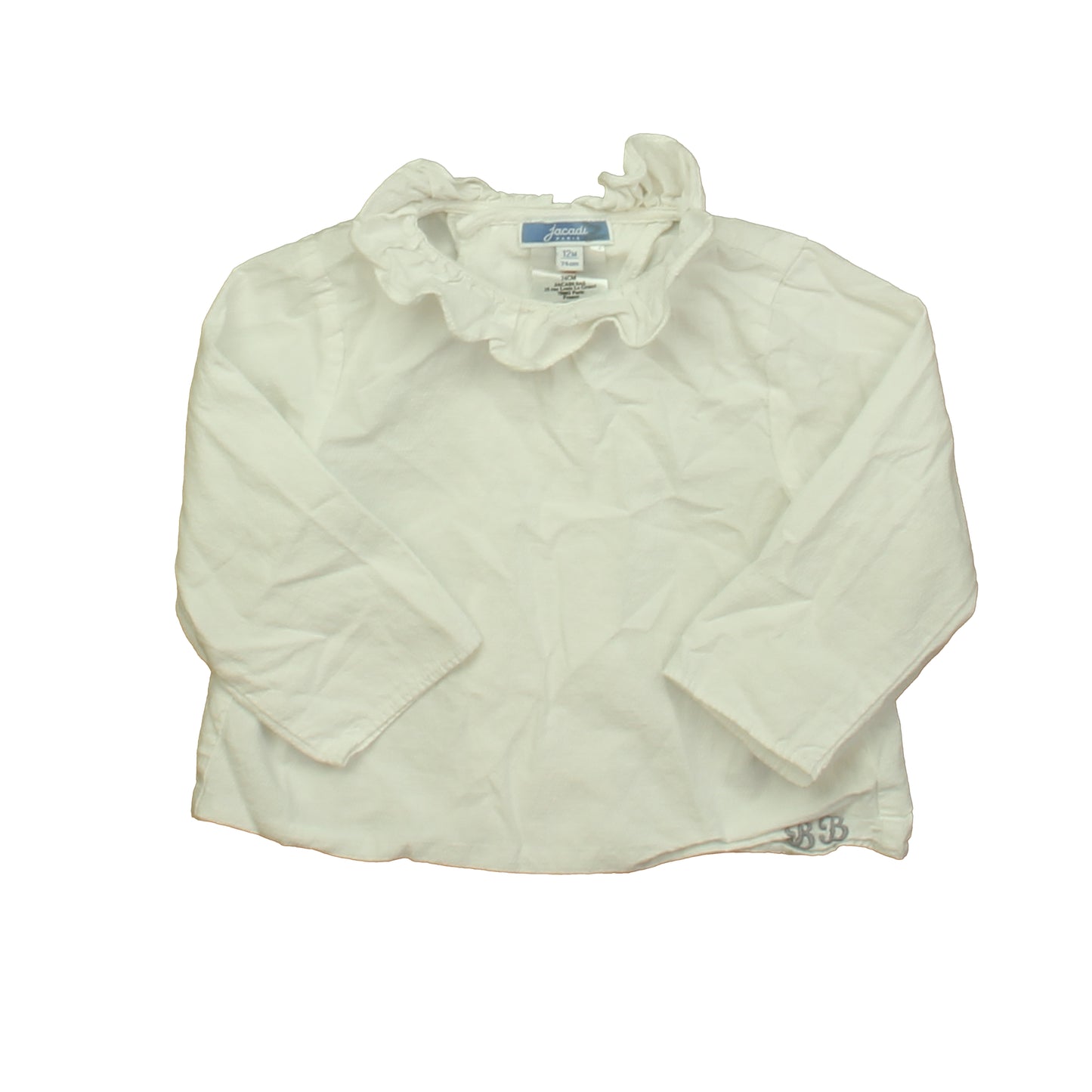 Jacadi Girls White Blouse Size: 12 Months White