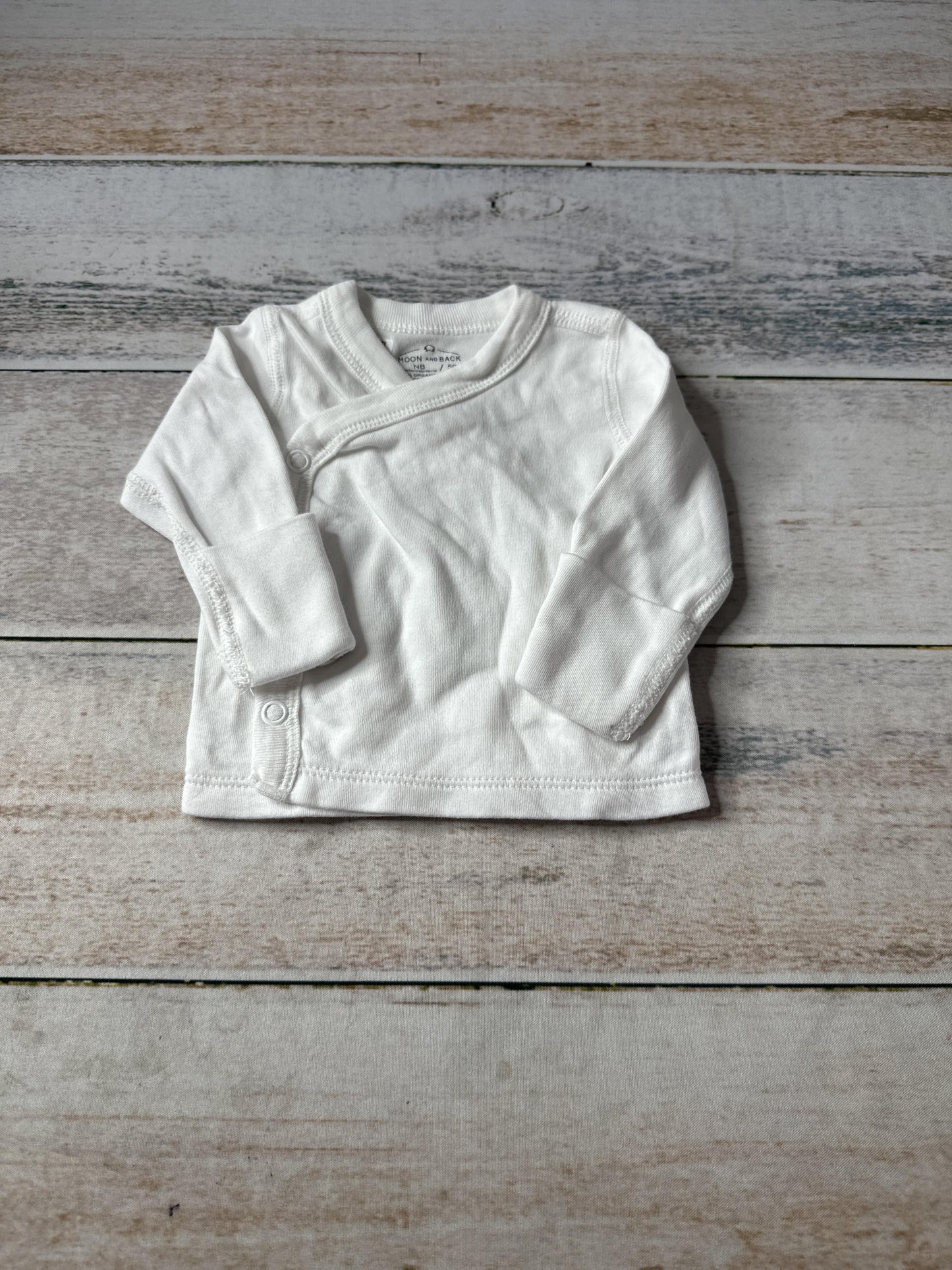 Moon and back Unisex White Long Sleeve Shirt Size: Newborn White