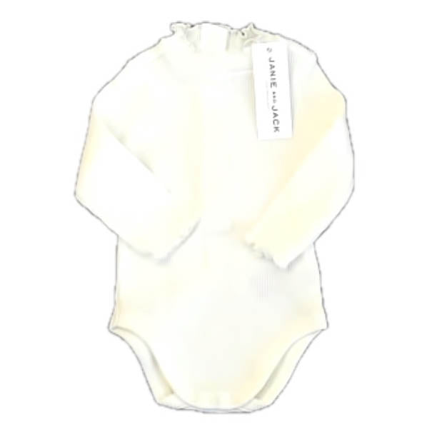Janie and Jack Girls White Onesie Size: 0-3 Months White