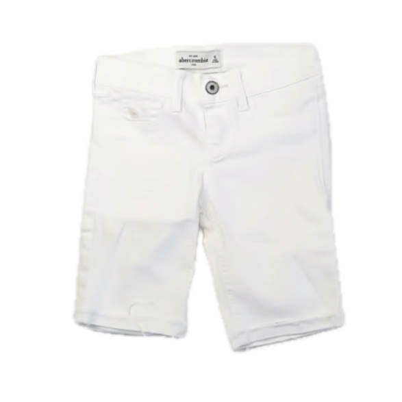 Abercrombie Girls White Jean Shorts Size: 8 Years White