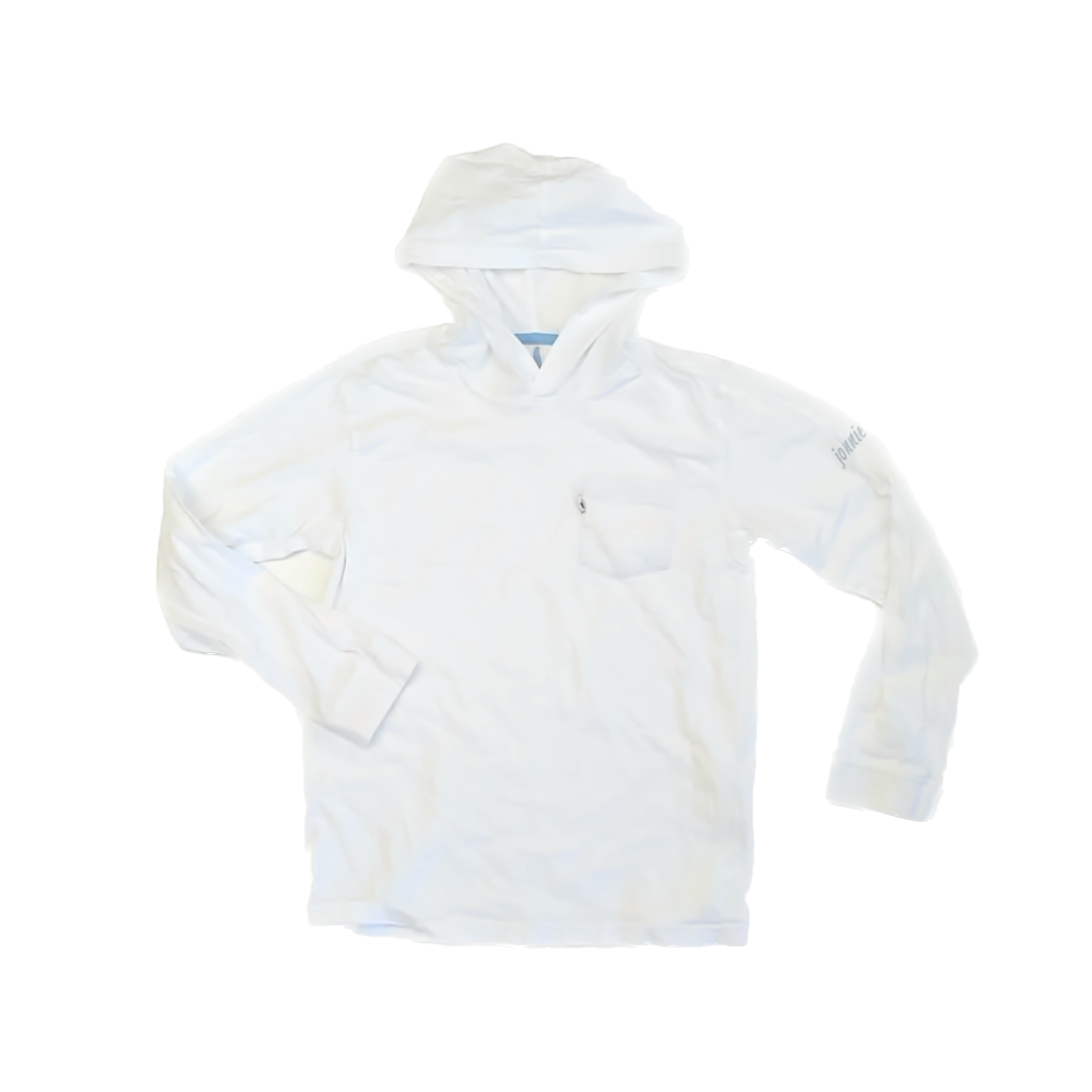 Johnnie-O Boys White Hoodie Size: 10 White