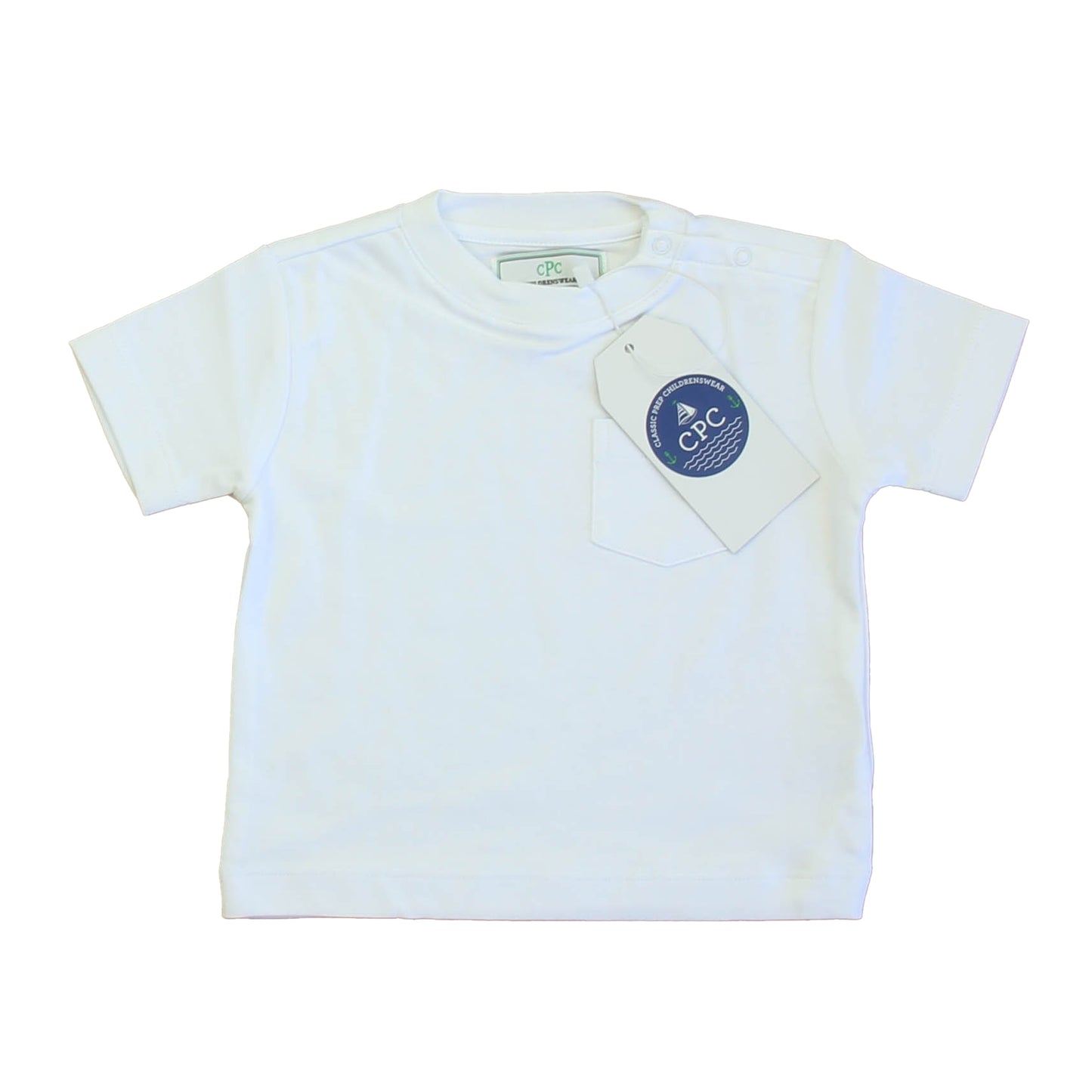 Classic Prep Boys White T-Shirt Size: 6-9 Months White