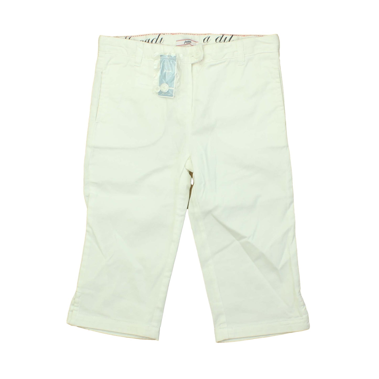 Jacadi Girls White Capri Pants Size: 8 Years White