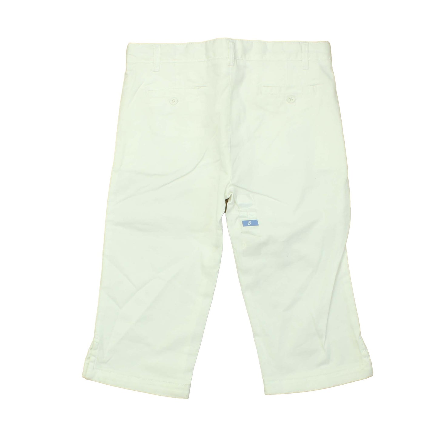 Jacadi Girls White Capri Pants Size: 8 Years White