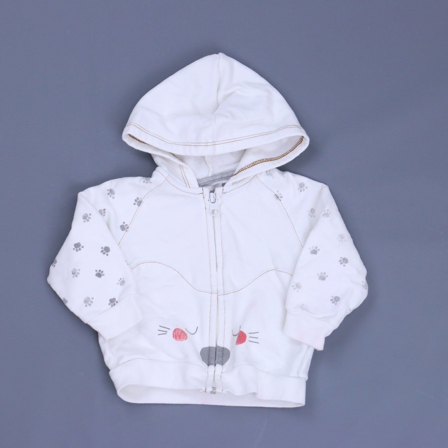 Catimini Girls White Hoodie Size: 9 Months White