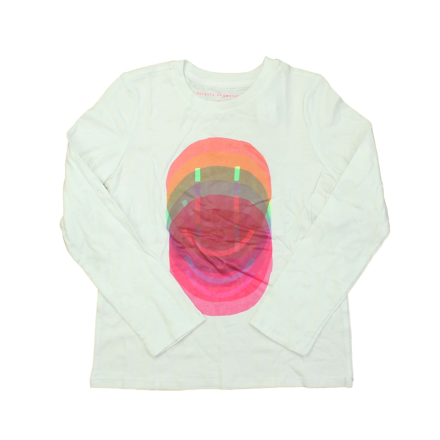 Rockets Of Awesome Girls White Long Sleeve T-Shirt Size: 8 Years