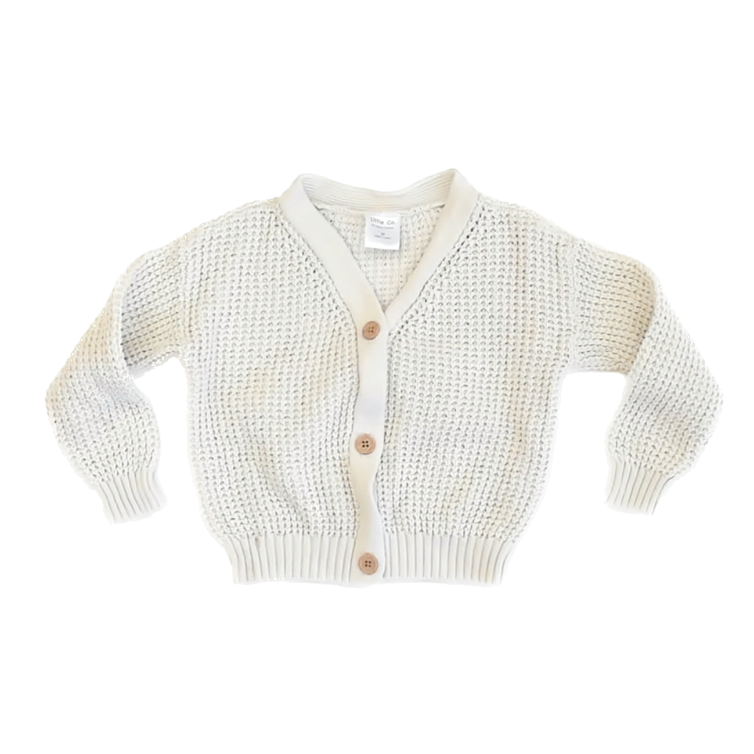 Little Co. Girls White Cardigan Size: 3T White