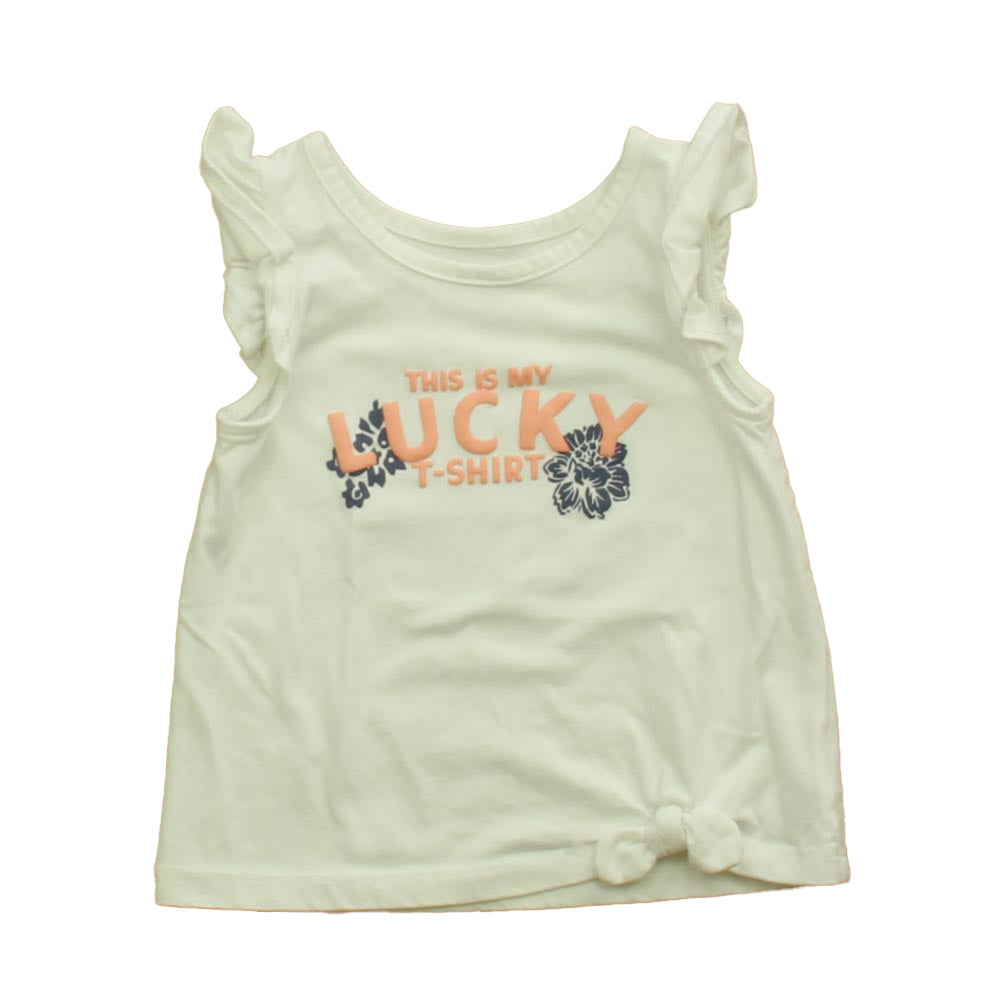 Lucky Brand Girls White Tank Top Size: 4T