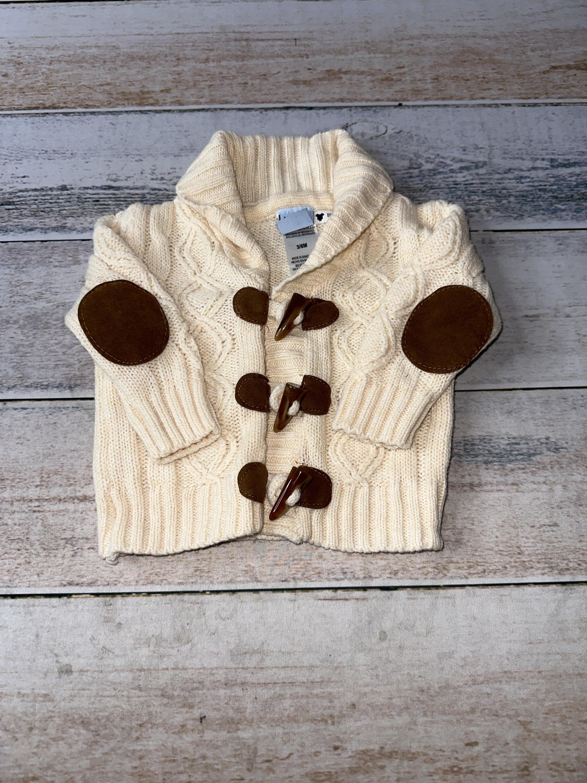 Little Lad Boys White Sweater Size: 3-6 months White