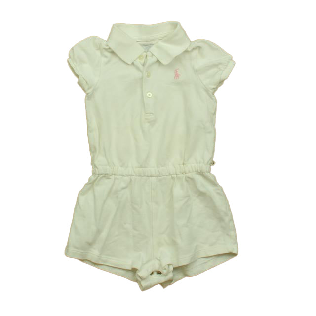Ralph Lauren Girls White Romper Size: 18 Month White