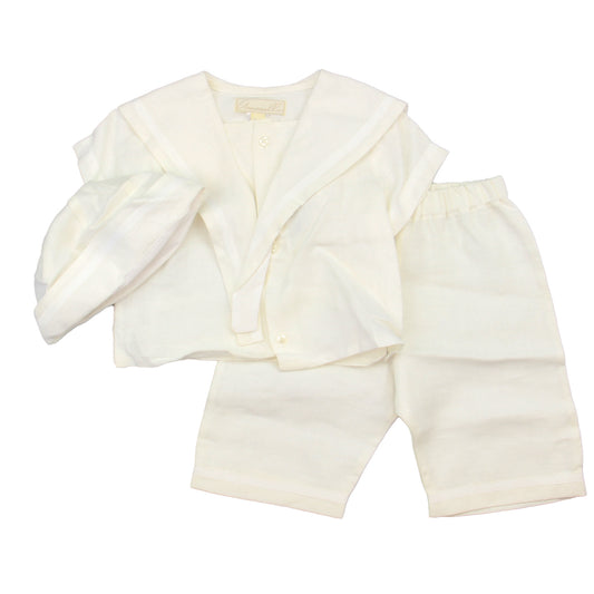 Amacello Boys White Apparel Sets Size: 12-18 Months White