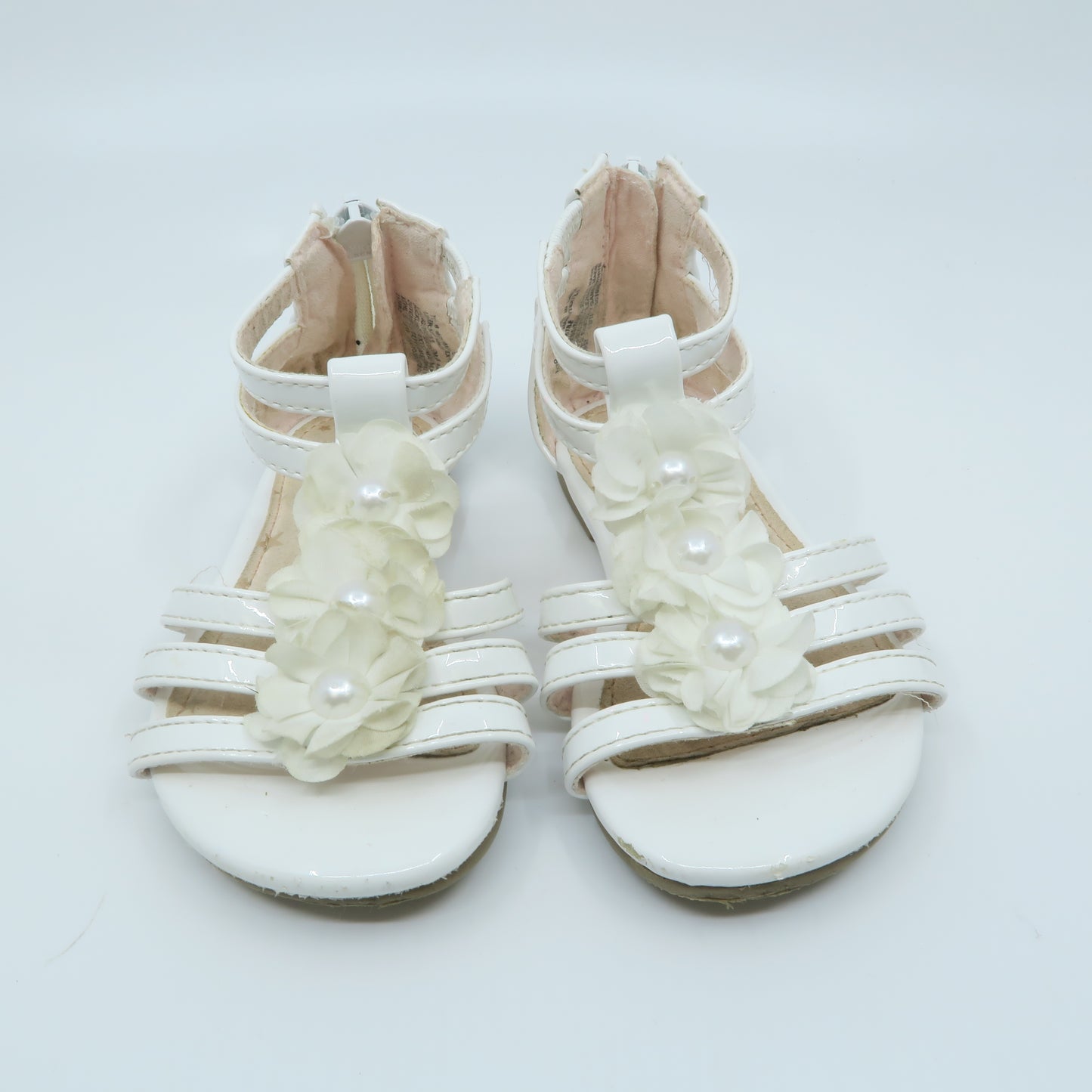 Jumping Beans Girls White Sandals Size: 6 Toddler White