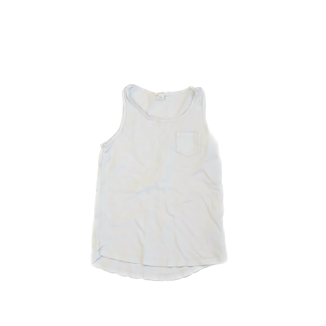 Crewcuts Girls White Tank Top Size: 8 Years White