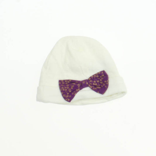 Laura Ashley Girls White Hat Size: 0-3 Months White