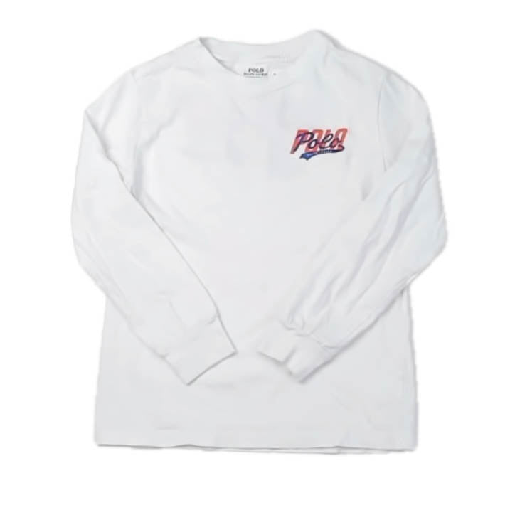 Ralph Lauren Boys White Long Sleeve T-Shirt Size: 7 Years White