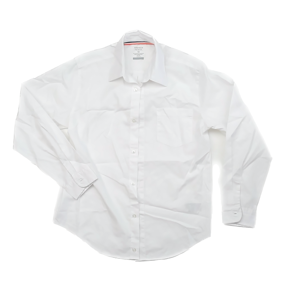 French Toast Boys White Button Down Long Sleeve Size: 14 Years White