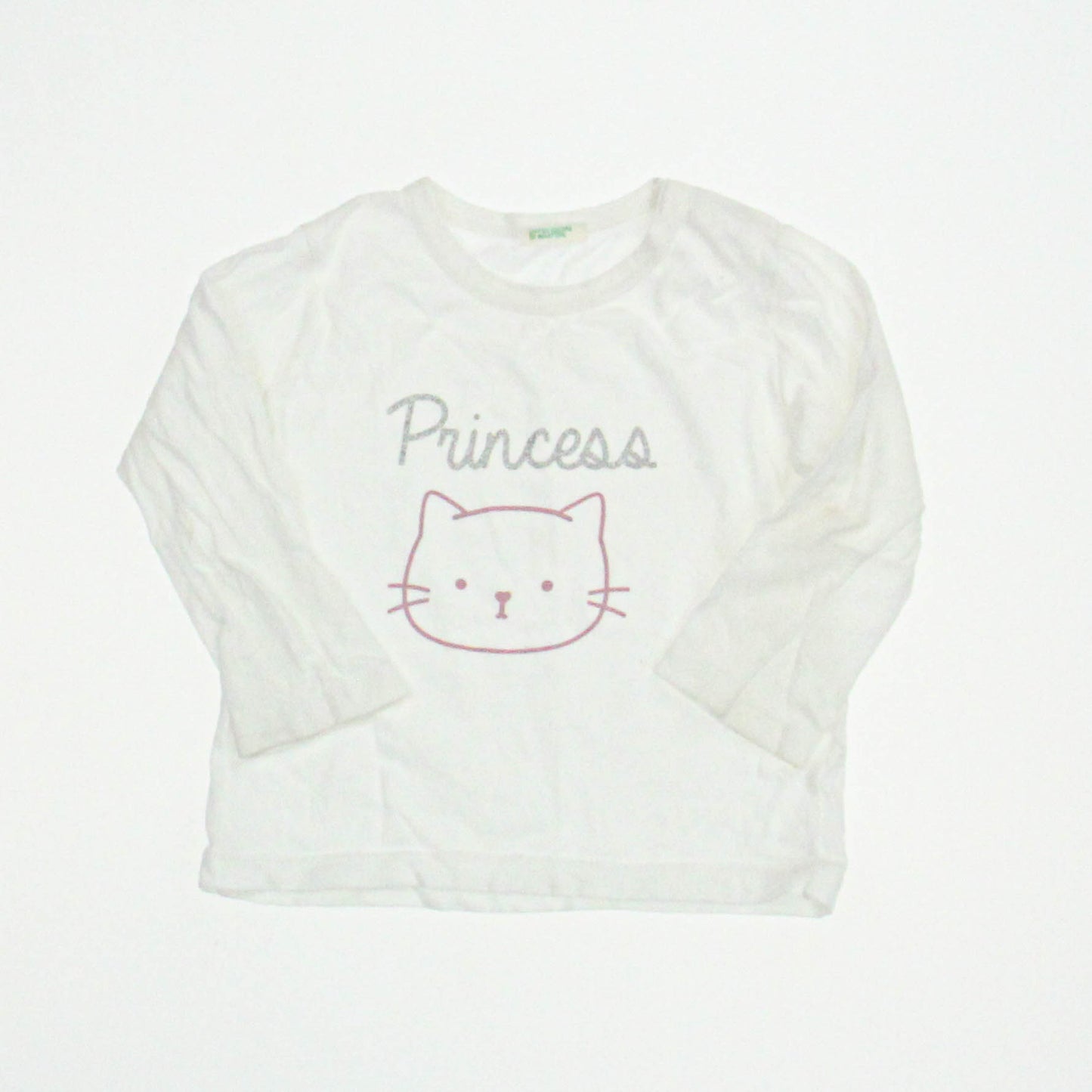 United Colors Of Benetton Girls White Long Sleeve Shirt Size: 6-12 Months White