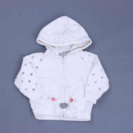Catimini Girls White Hoodie Size: 9 Months White