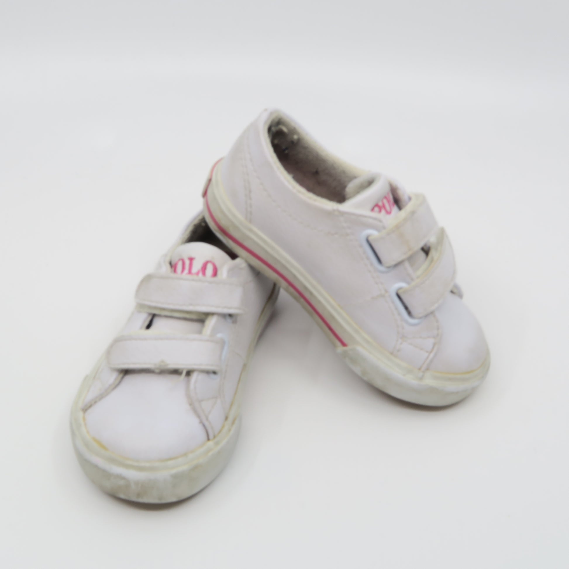 Ralph Lauren Girls White Sneakers Size: 4.5 Infant White