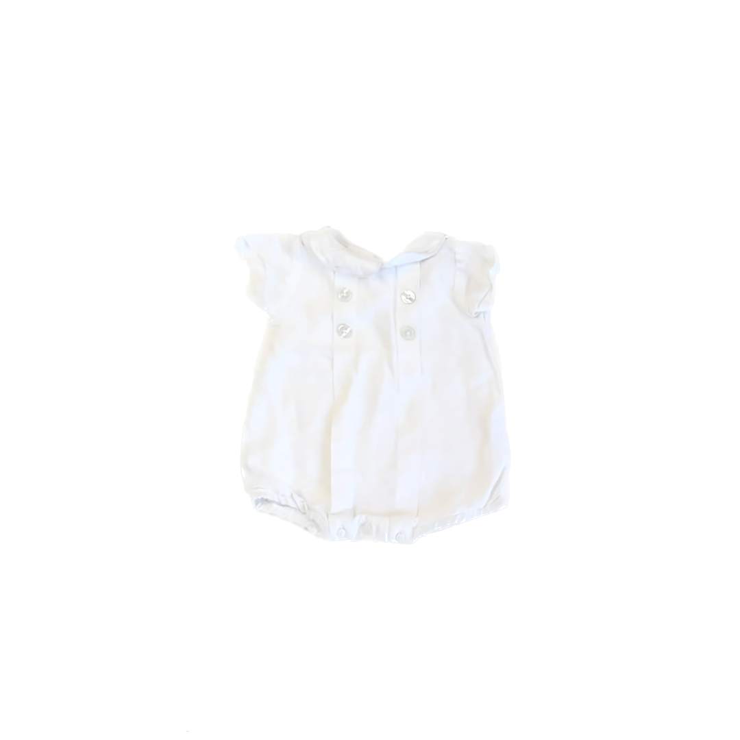 me me Boys White Romper Size: 6 Months White