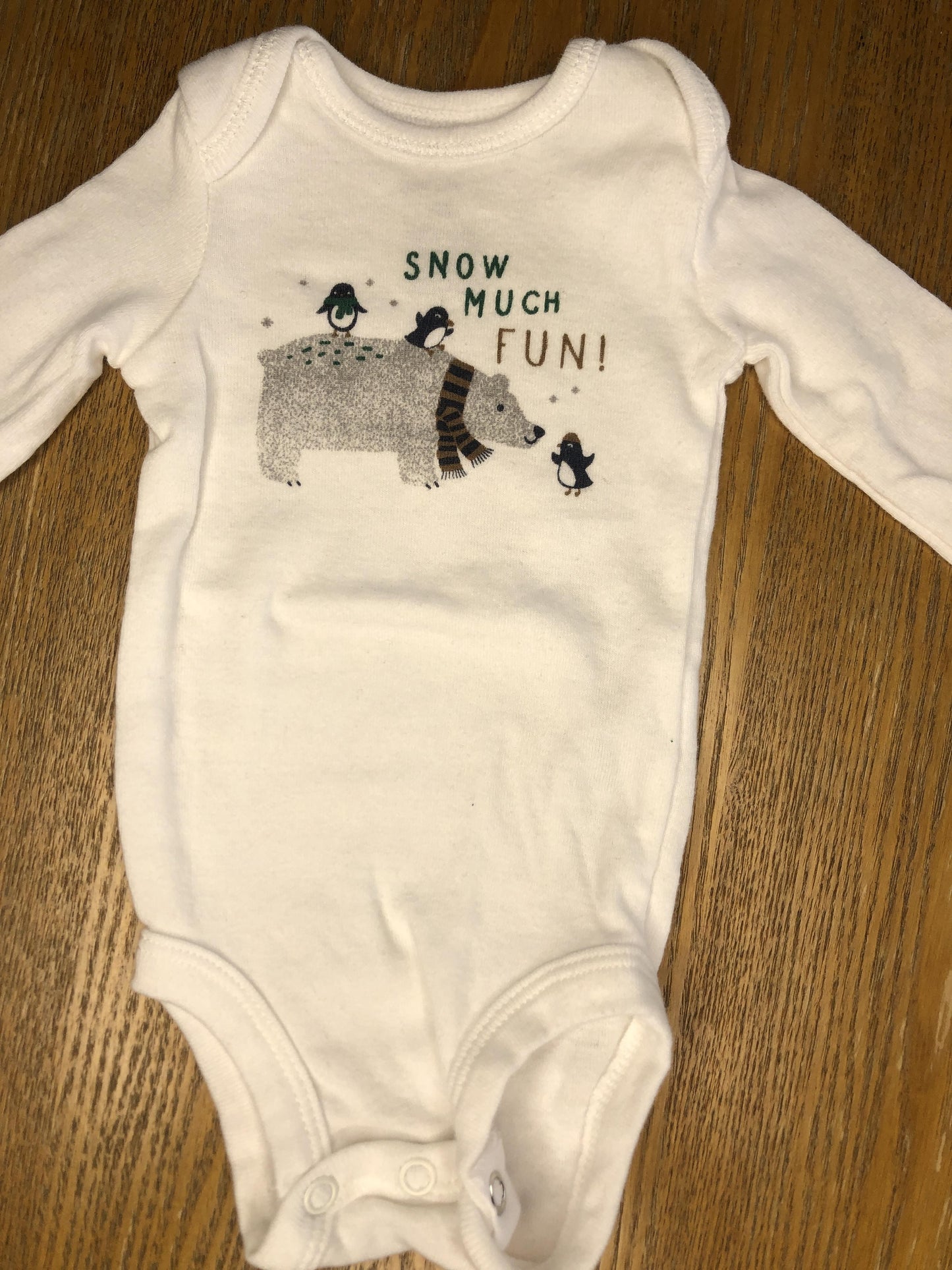 Carters Unisex White Onesie Size: Newborn White