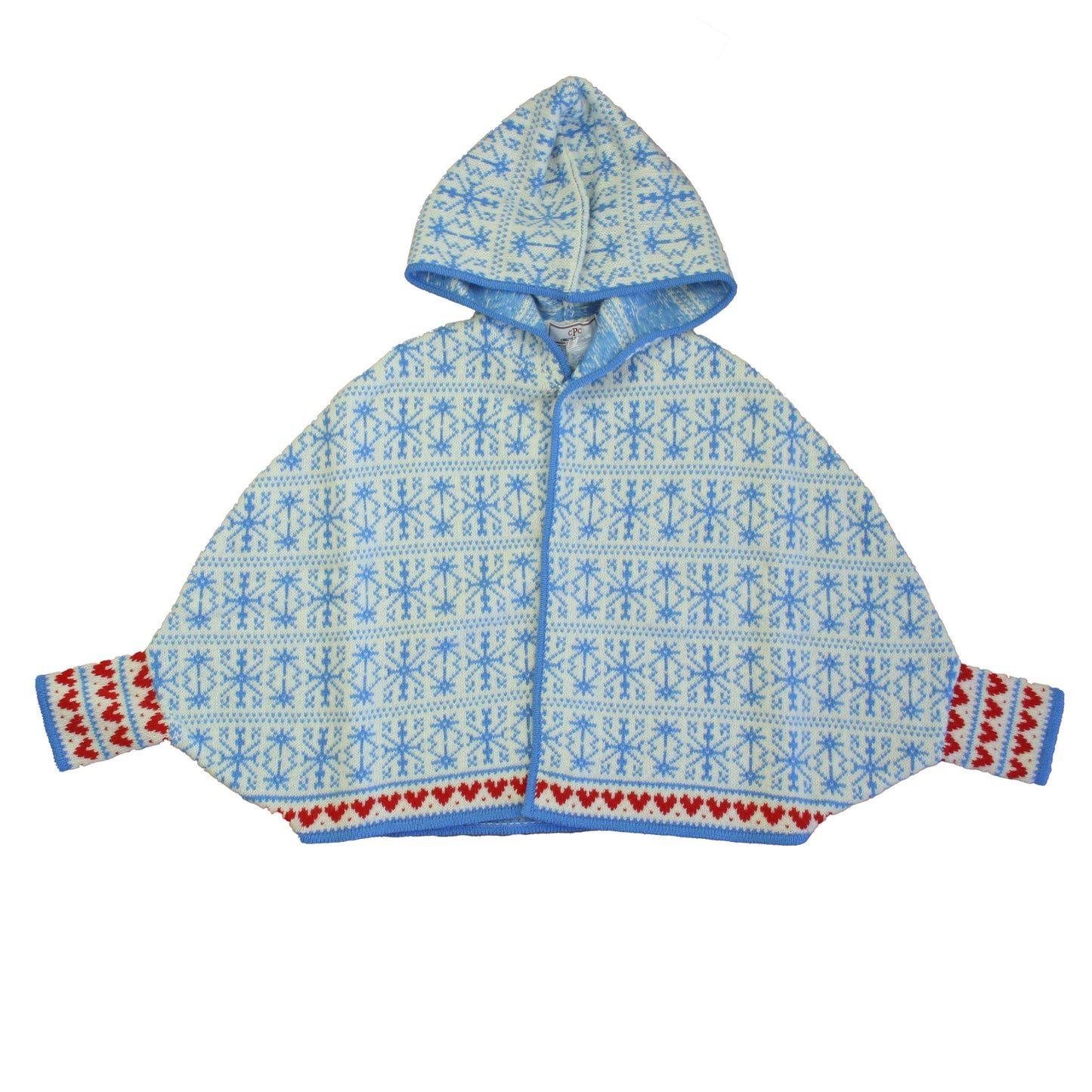 Classic Prep Girls Winter White Poncho Size: 2-5T Winter White