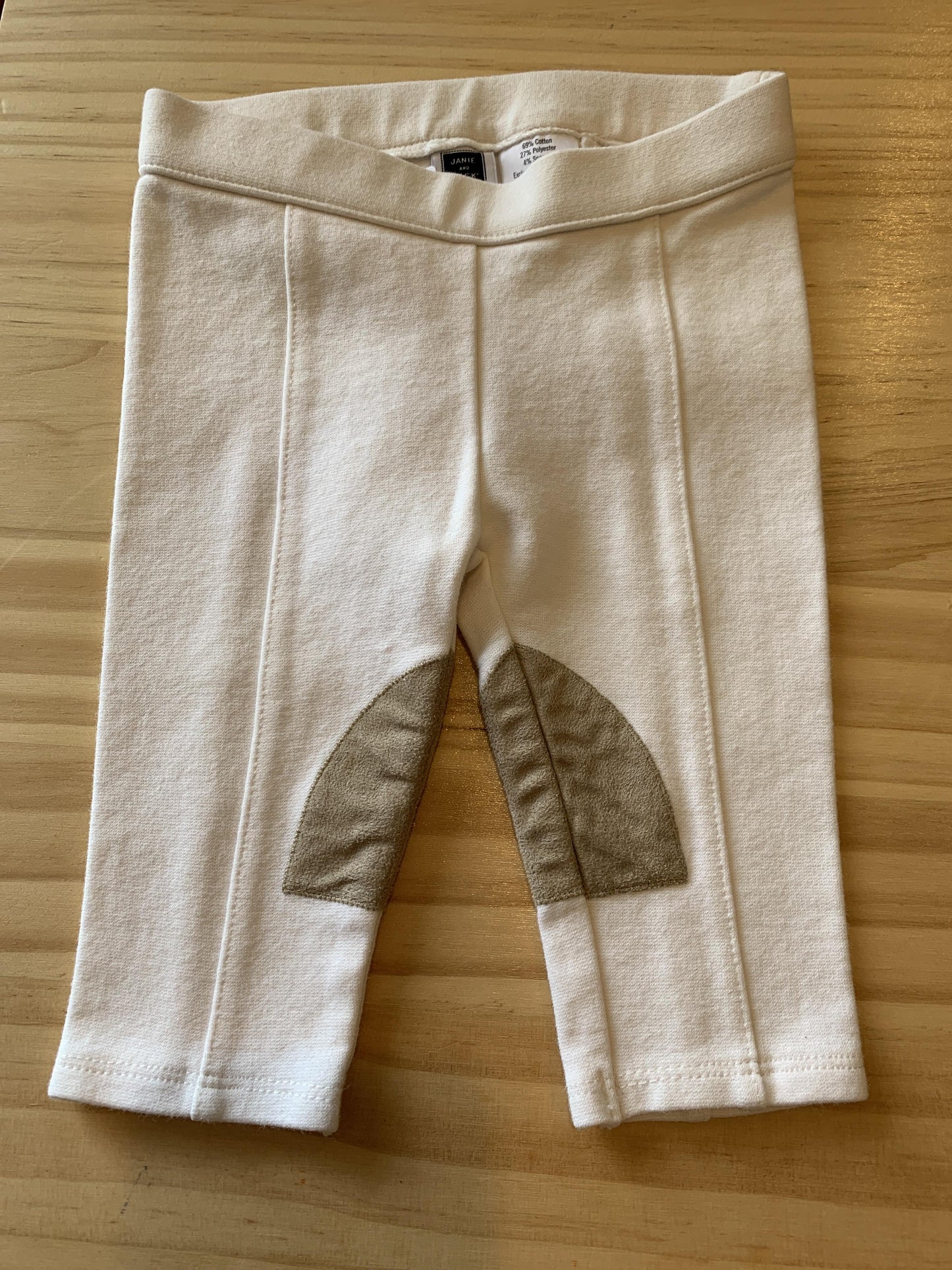 Janie and Jack Girls Wool White | Grey Pants Size: 3-6 months Wool White | Grey