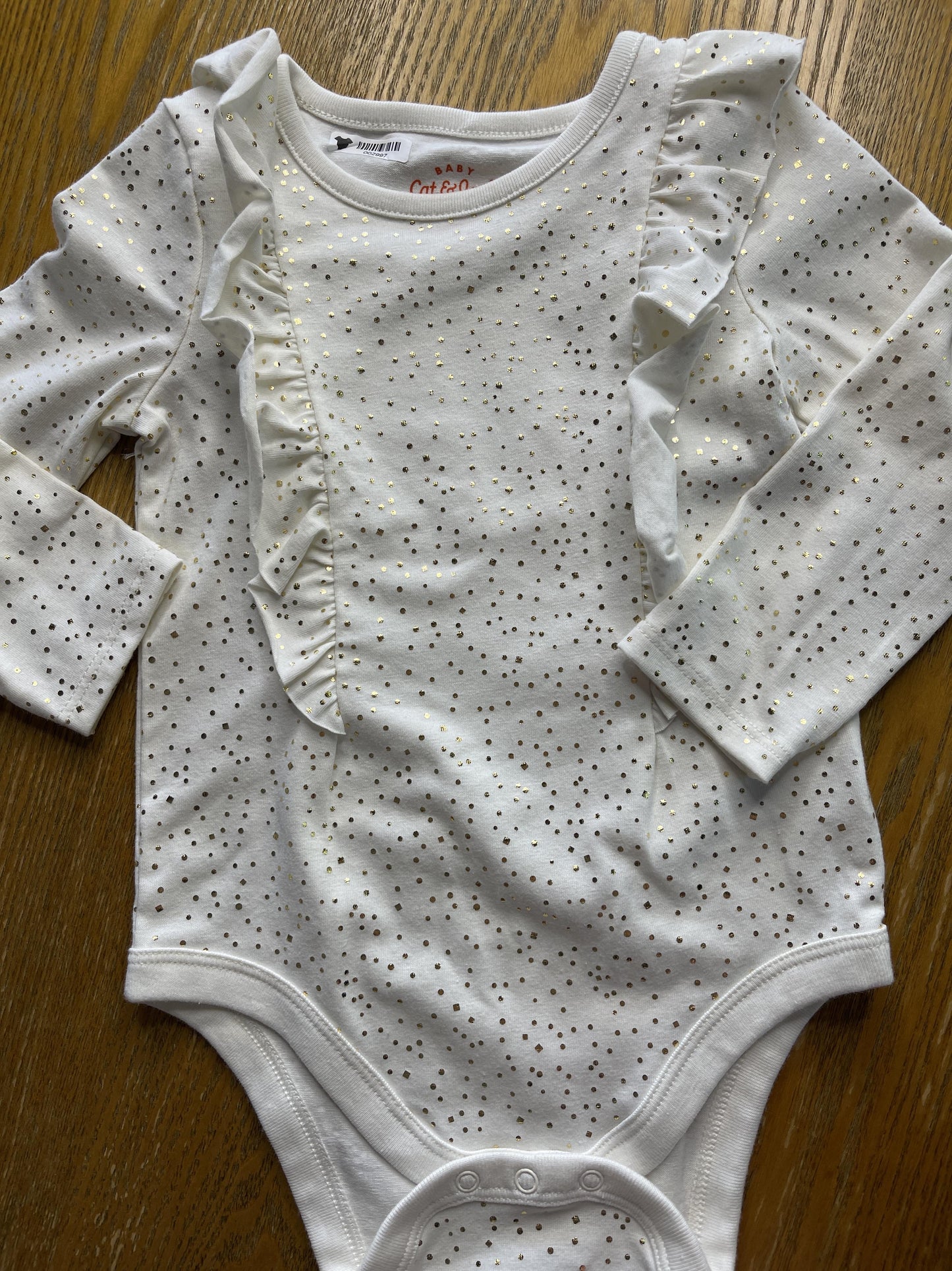 Carters Girls Wool White | White Onesie Size: 12 months Wool White | White