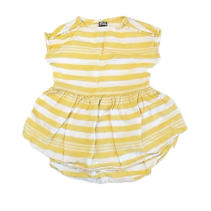 Tea Collection Girls Yellow Check Dress Size: 2T Yellow Check
