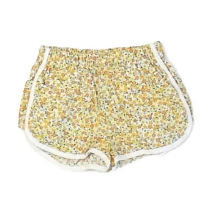 Tea Collection Girls Yellow Floral Shorts Size: 18-24 Months Yellow Floral