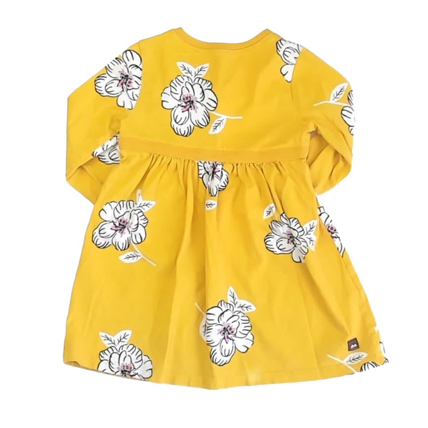 Tea Collection Girls Yellow Floral Dress Size: 2T Yellow Floral