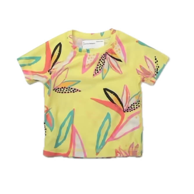 Tea Collection Girls Yellow Floral Rashguard Size: 2T Yellow Floral