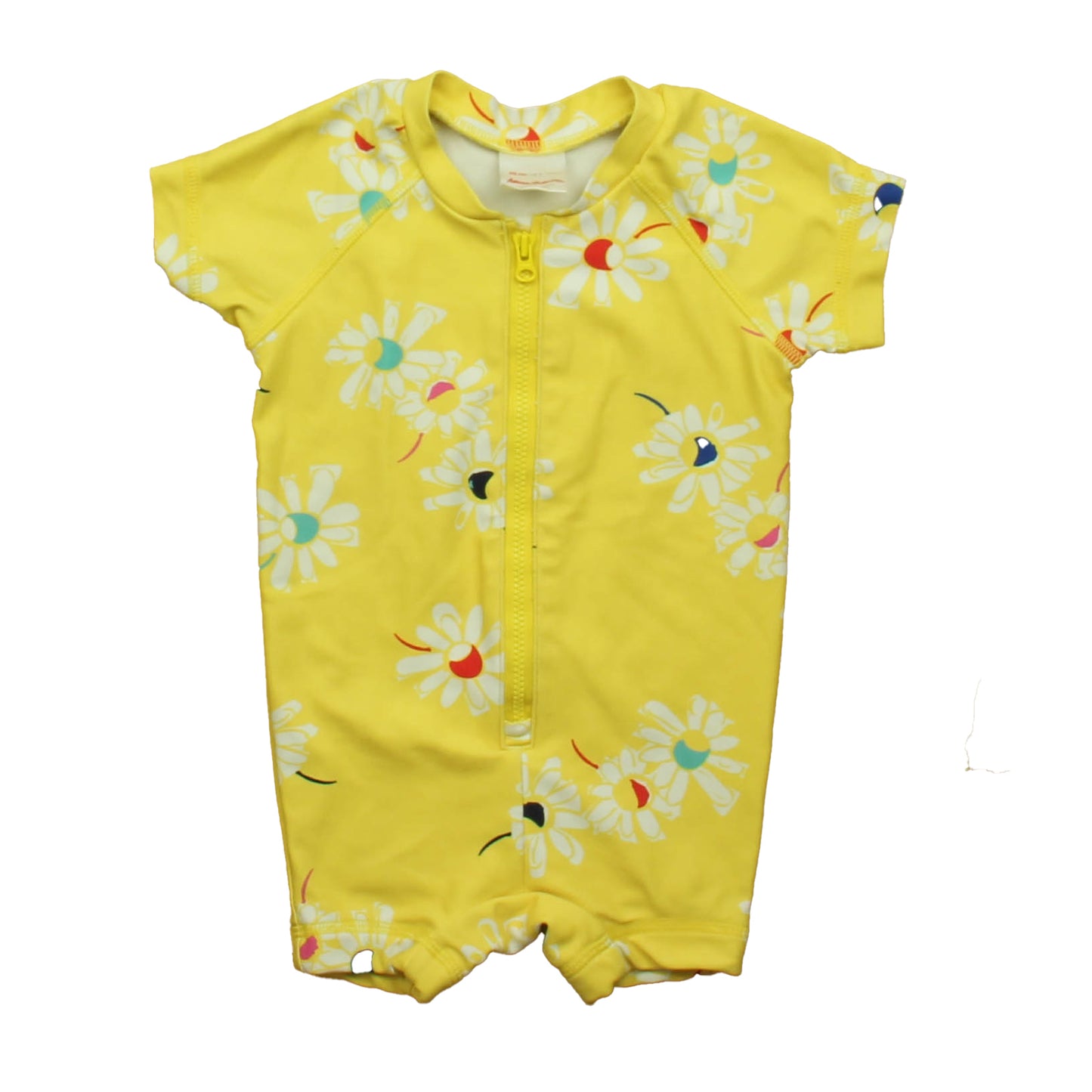 Hanna Andersson Girls Yellow Floral 1-piece Swimsuit Size: 6-12 Months Yellow Floral