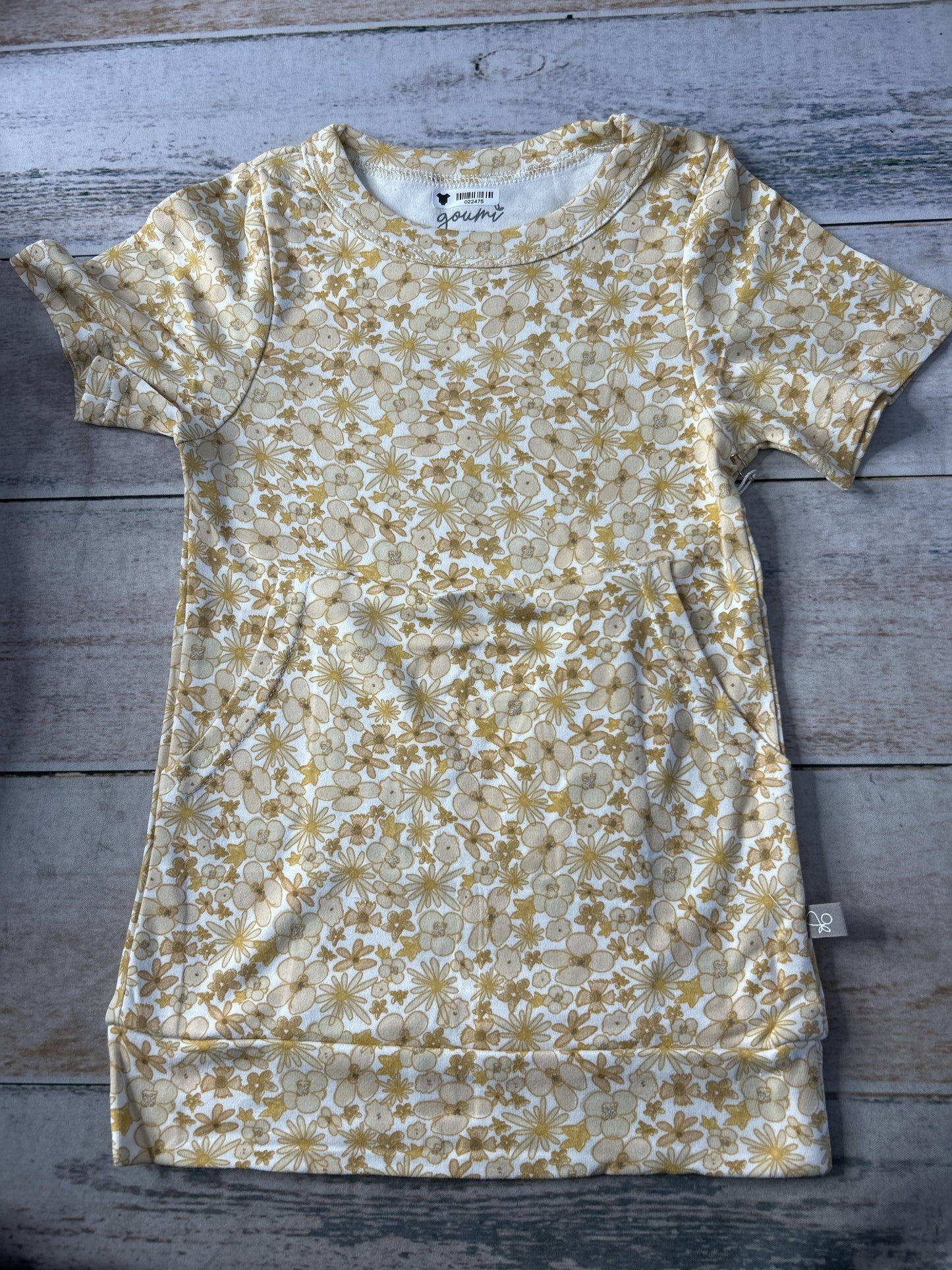 Goumi Girls Yellow | Flowers Shirt Size: 3T Yellow | Flowers
