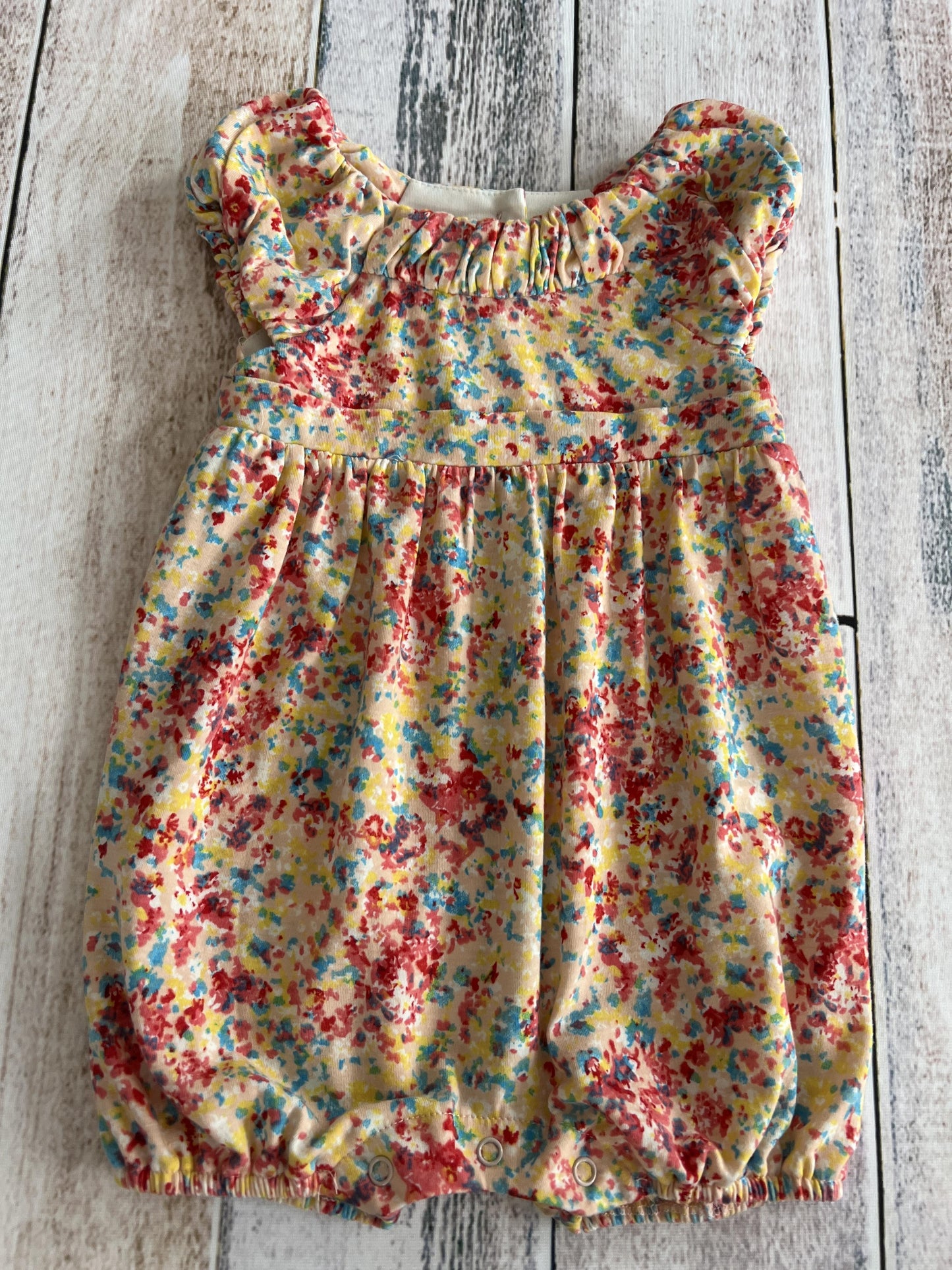 Isobella & Chloe Girls Yellow | Flowers Romper Size: 9 months Yellow | Flowers