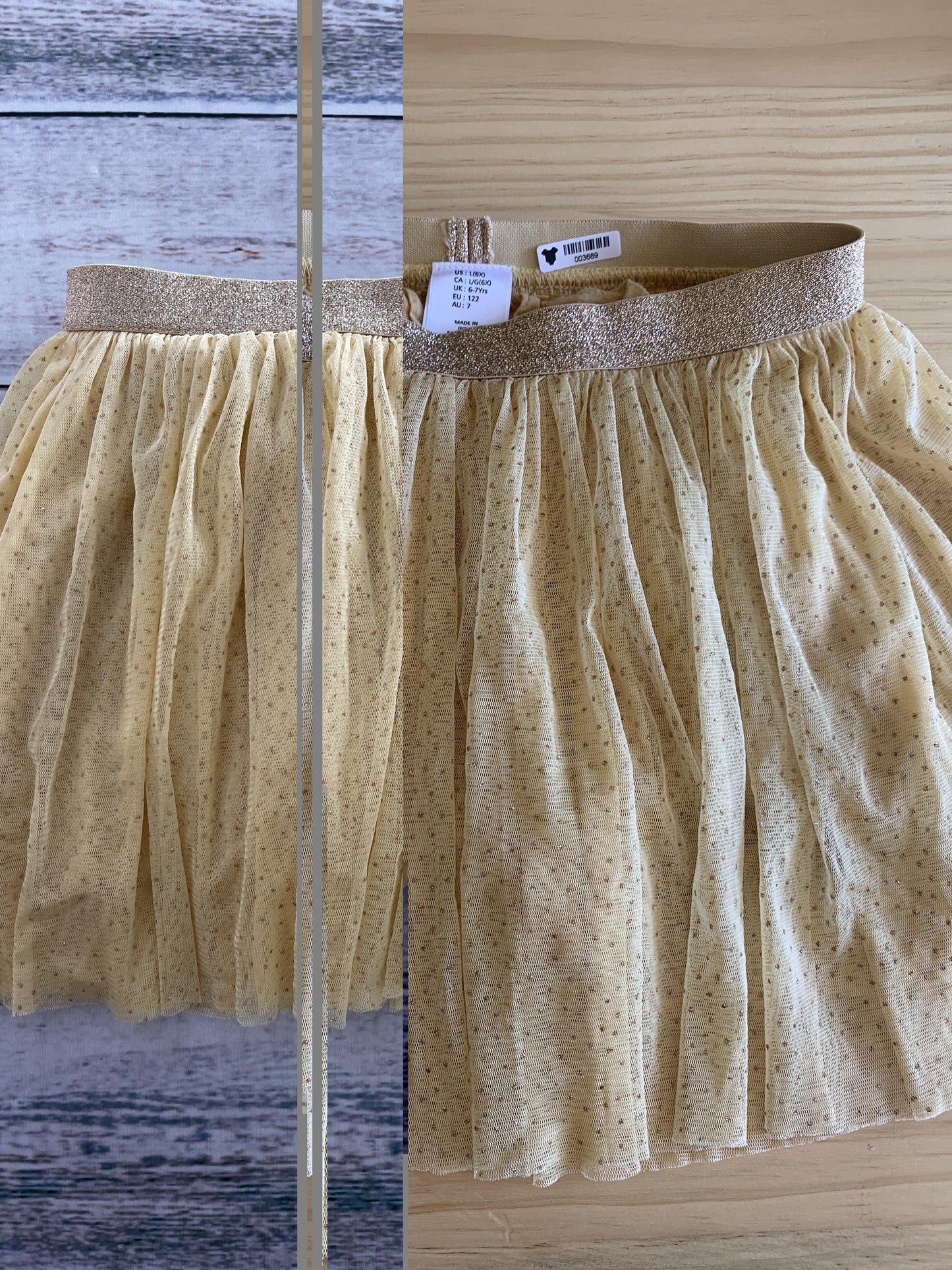 Unknown Girls Yellow | Gold Skirt Size: 7-Jun Yellow | Gold