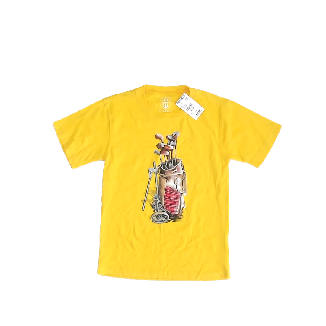 Wes & Willy Boys Yellow | Golf T-Shirt Size: 7 Yellow | Golf