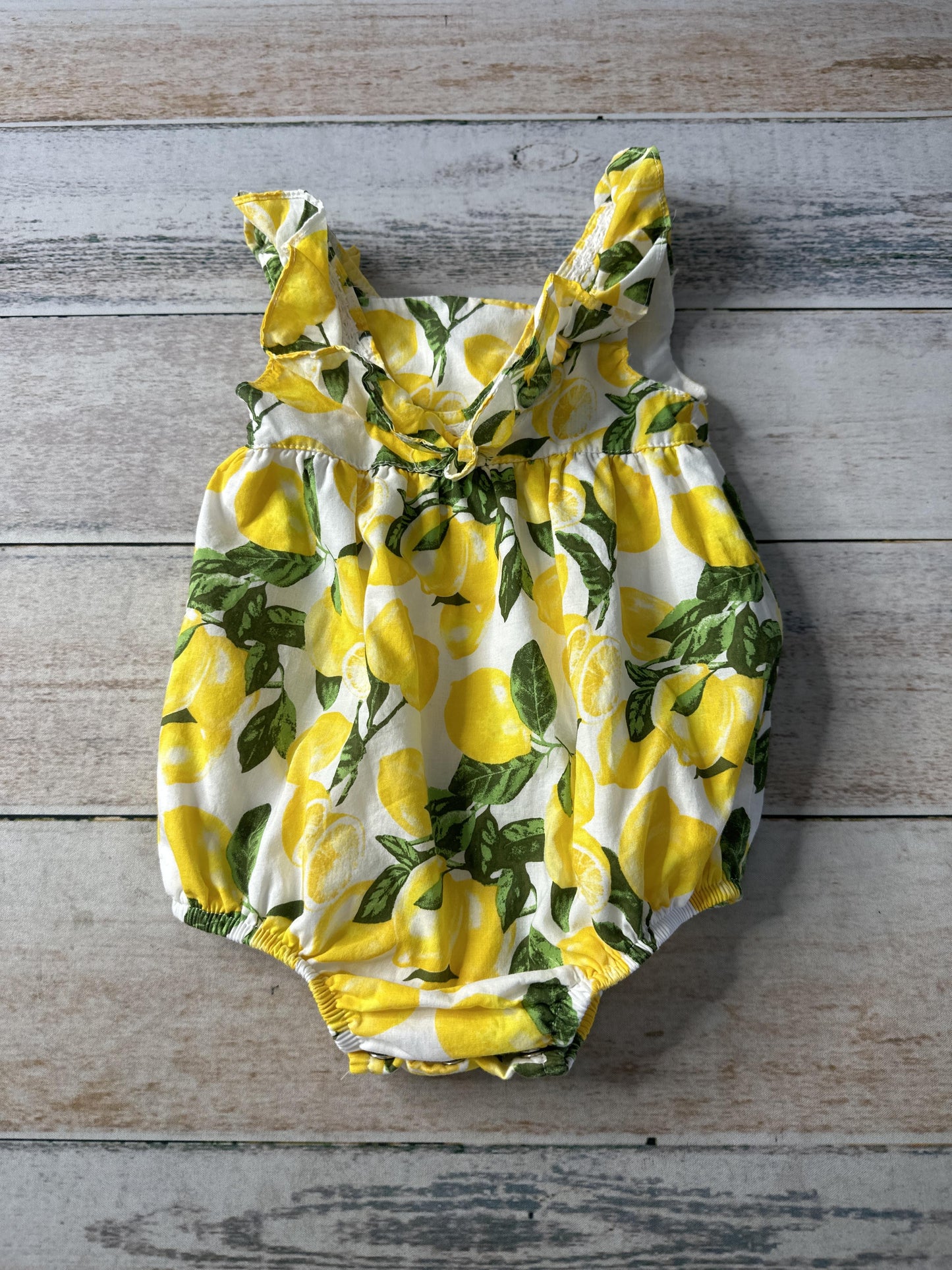 Cynthia Rowley Girls Yellow | green | Fruit Romper Size: 6-9 months Yellow | green | Fruit